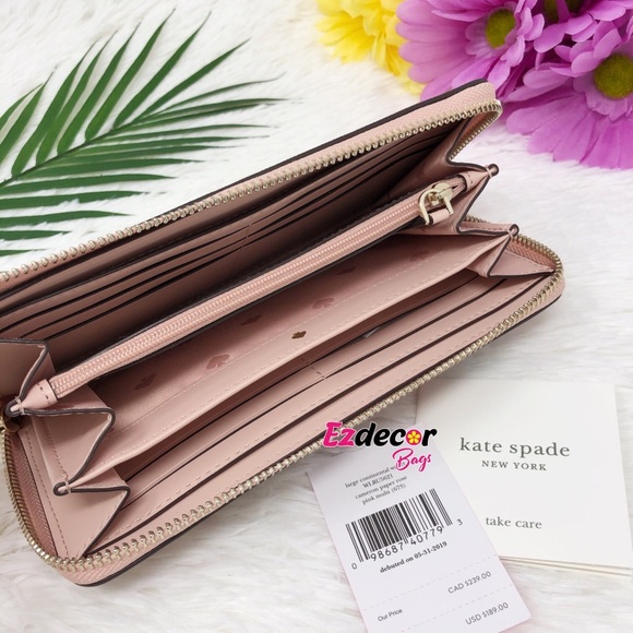 NWT Kate Spade Cameron Paper Rose Large Wallet - Picture 8 of 8